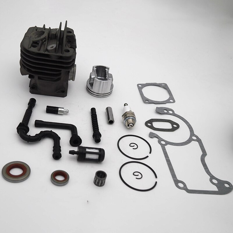 Zylinder mit Kolben Kit Dichtung Öl Dichtung Zündkerze Kraftstoff Linie Öl Linie für Stihl MS260 026 Kettensäge 44mm