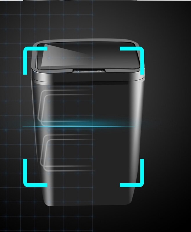 12L Kitchen Home Inductive Automatic Sensor Dustbin Waste Bin Storage Garbage Trashcan Rubbish Bathroom Smart B