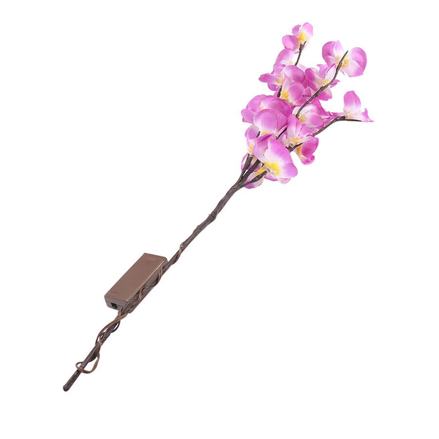 20 led kerstsimulatie orchideeëntak licht vaasvuller wilgentak feeërieke licht hotel koffie bloemen tafeldecoratie lamp: Paarse orchidee