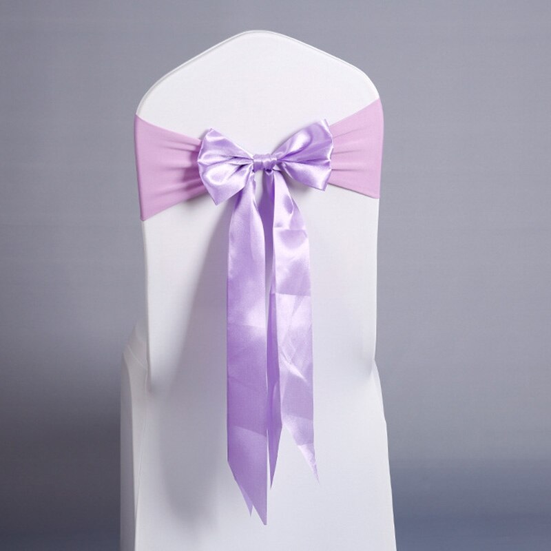 10 Stuks Satijn Stoel Sjerp Stoel Bruiloft Sjerpen Bruiloft Stoel Boog Lint Partij Stoel Band Getrouwd Verjaardagsfeestje Decoratie