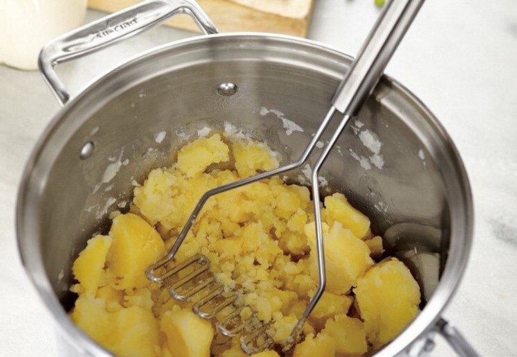 Utensilios de cocina de acero inoxidable, máquina de lodo de la papa a presión, triturador de patatas, herramientas para frutas y verduras, accesorios