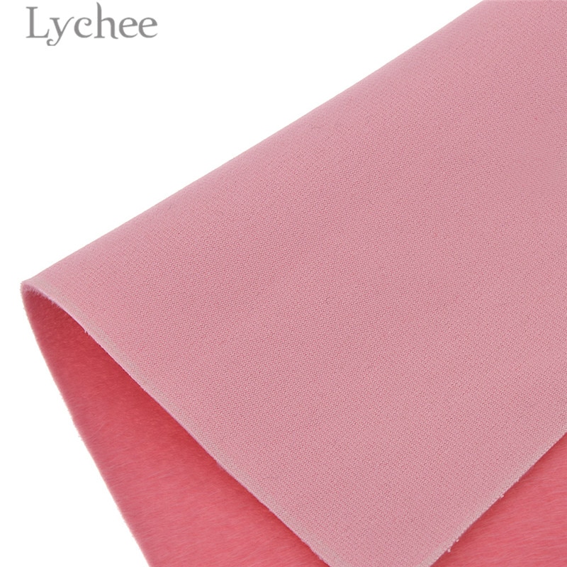 Tela flocada de piel sintética de color liso 21 x 29cm a4 de lychee life, material de costura artesanal para bolsos y prendas.