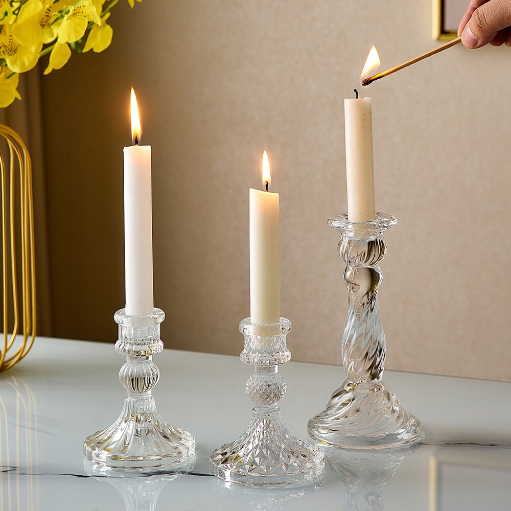 Candlestick Wedding centerpiece candle holders Table centerpiece candle holder glass candle holder wedding centerpieces tables