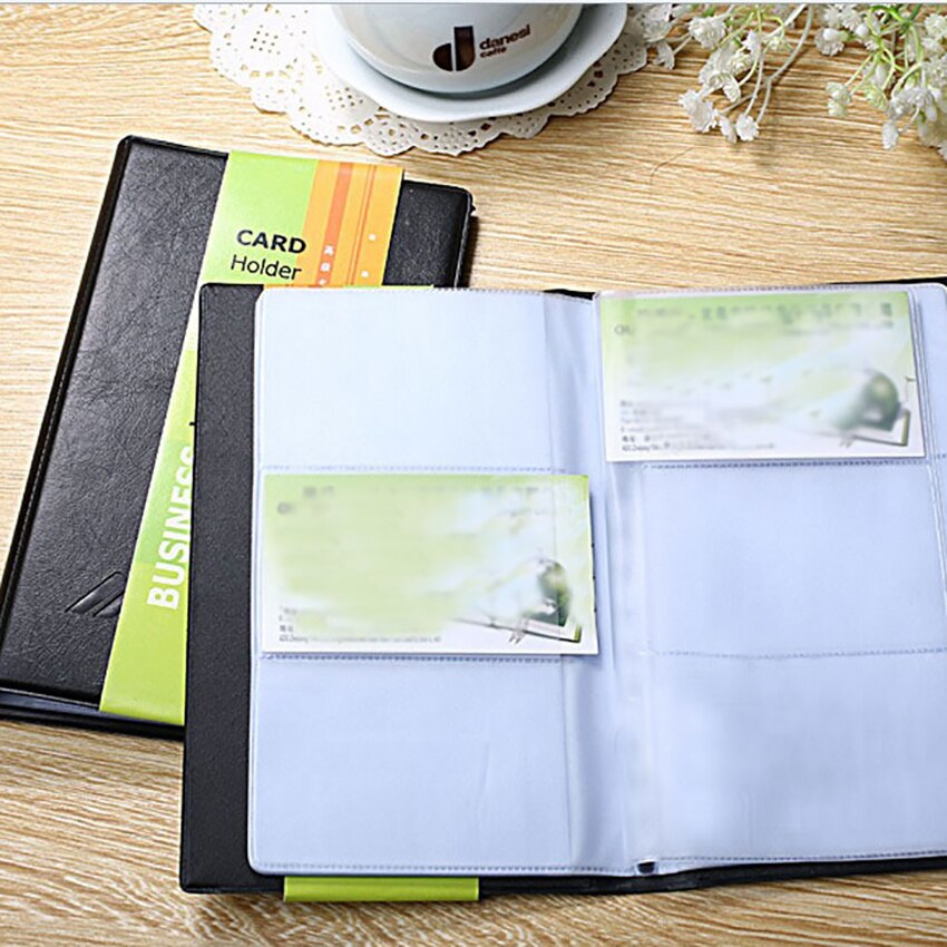 Leather Business Card Organizer Book for Men, Business Card Holder, Credit Card Holder, 120 Cards Capacity