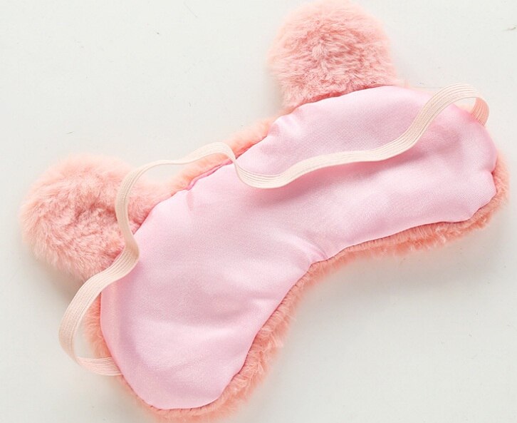 Slaap Oogmasker Slaapmasker Katoen Roze Muis Eyepatch Slaapmasker Leuke Eye Cover Travel Rest Eye Band Slaapmiddel Eye blinddoeken
