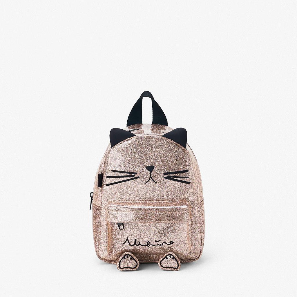 product shiny pink leather animal cat embossed mini cartoon cute backpack