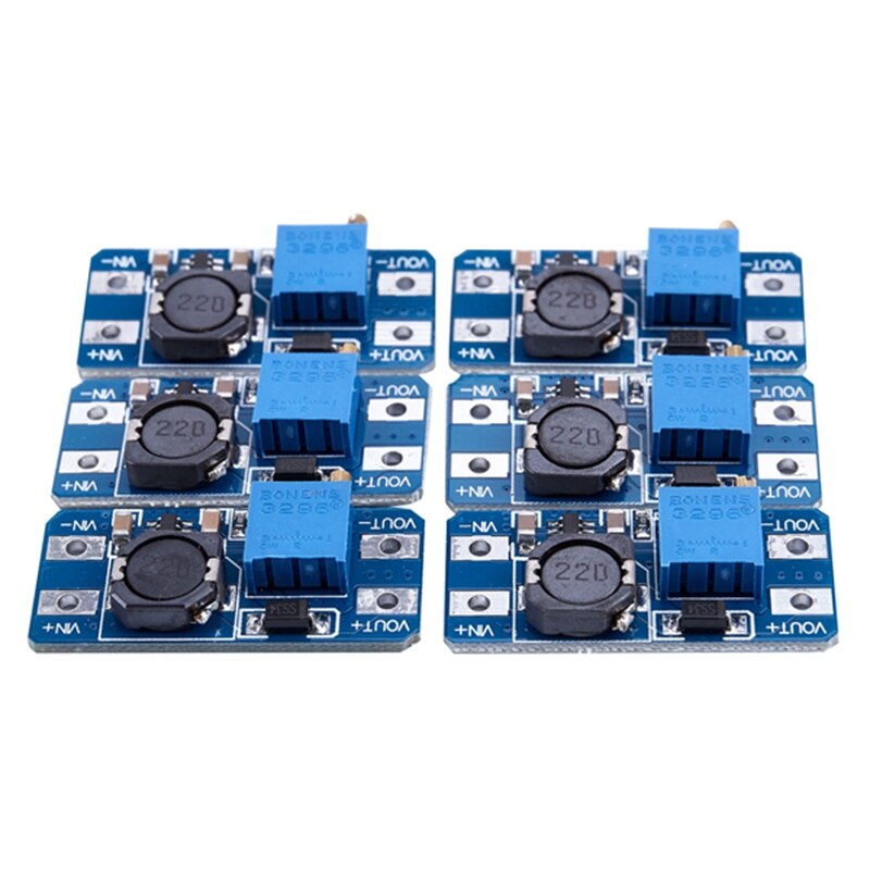 6 stücke MT3608 DC 2A Step Up Power Booster Modul 2v-24v Boost Konverter für Arduino
