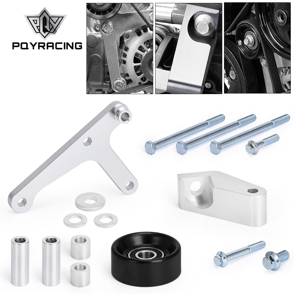 Aluminum Alloy LS/LS1 Alternator Bracket auto product Car accessories Fit for Camaro Durable Generator W/ Rear Brace PQY-ARB02