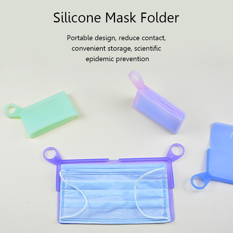 Siliconen Masker Map Tijdelijke Opslag Zachte Masker Draagbare Pocket Herbruikbare Wasbare Sterilisatie Isolatie Mond Maskers Opslag