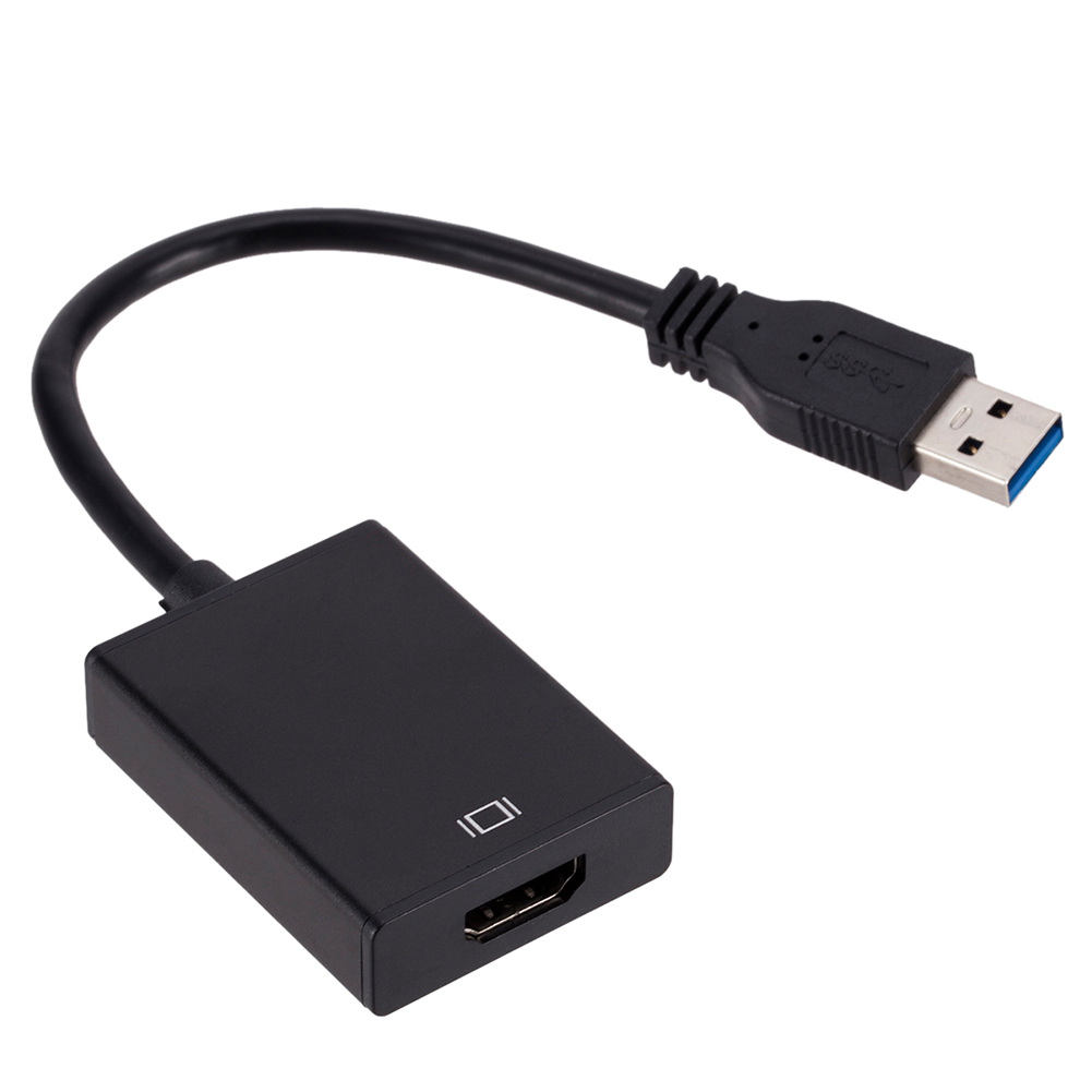 Usb 3.0 Naar 1080P Hd Hdmi-Compatibel Video Kabel Adapter Converter Externe Grafische Kaart Voor Windows 8 7: Black