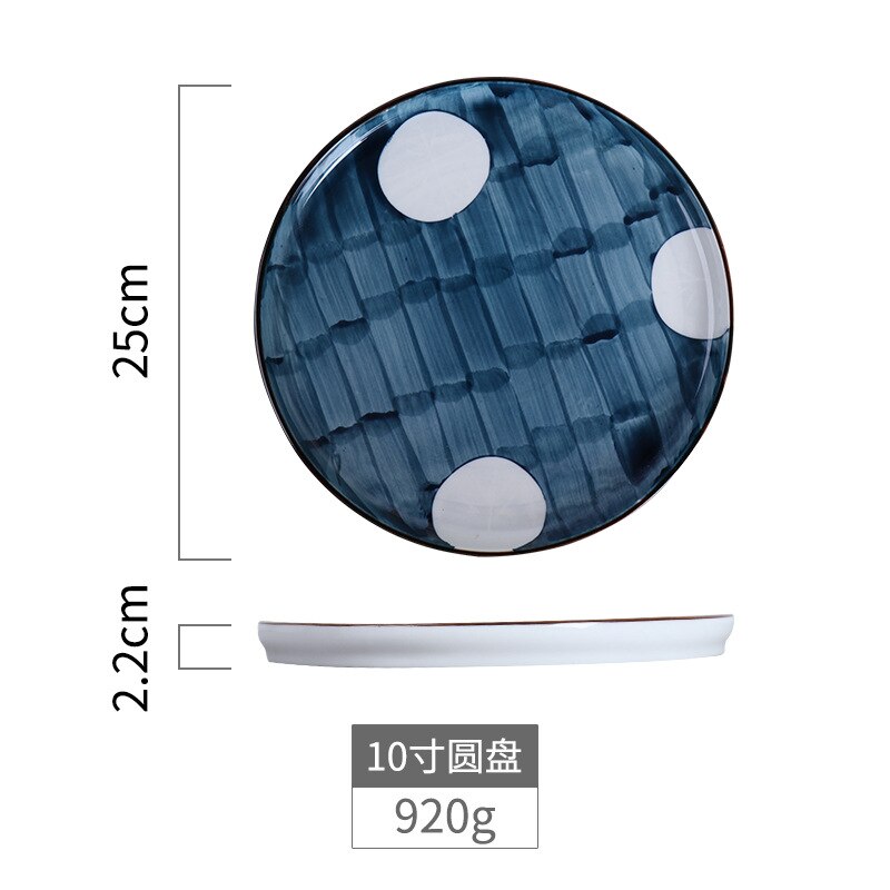Ceramic Geometric Pattern Dinner Plates Originality Dish Kitchen Utensils Home Retro Persona Art Tableware Decor 8/10 Inch