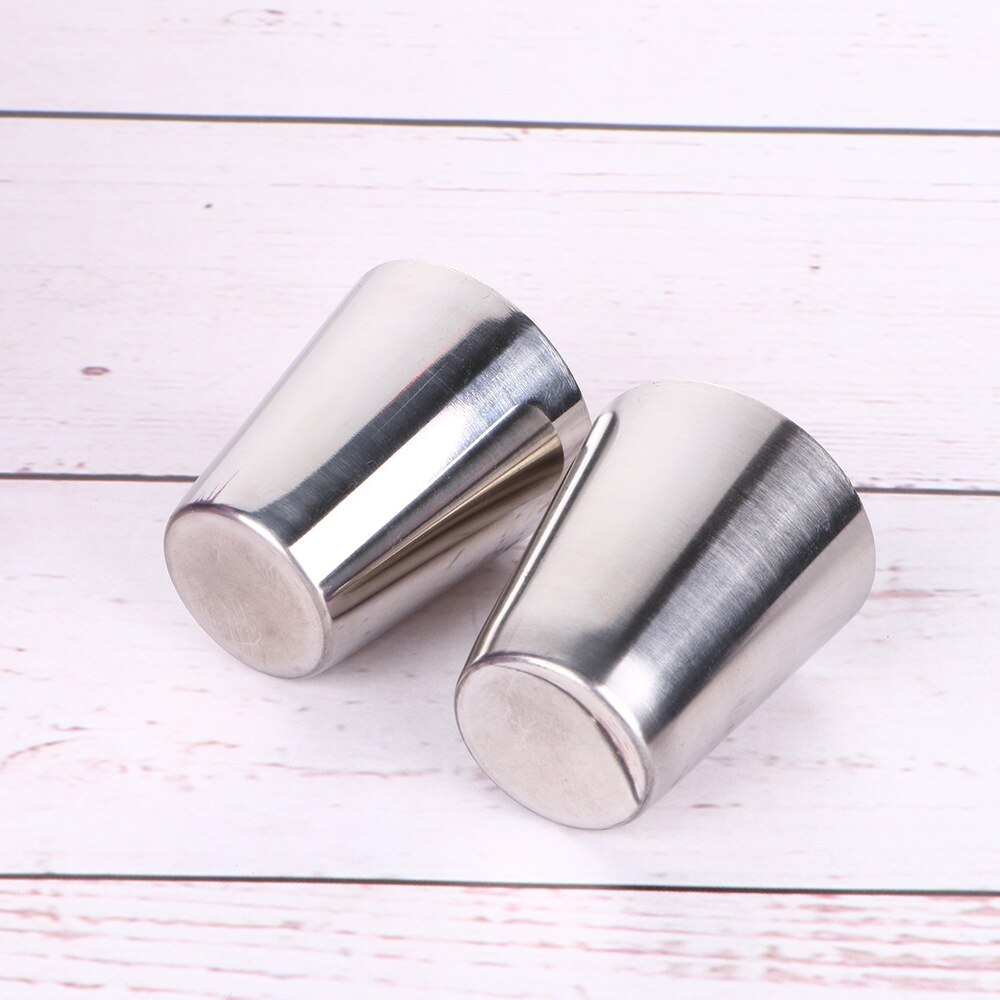 4 Stuks 30Ml Rvs Cups Bier Whiskey Mokken Outdoor Travel Cups Schot Kopjes Drinken Met Zwart Lederen carrying