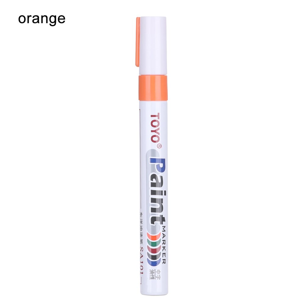 1PC Car Tyre Tire Permanent Paint Marker Pens Oily Markers Scratch Repair Multifunction Applicator Tool Touch Up Pen: orange