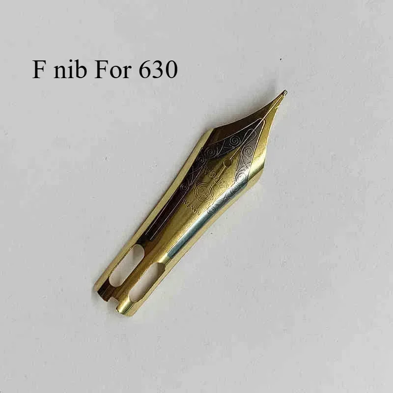 YONGSHENG/JUNLAI 630 pluma estilográfica de pistón cuerpo de resina grande NO.8 F punta Clip dorado caligrafía para estudiantes profesores: Caqui oscuro