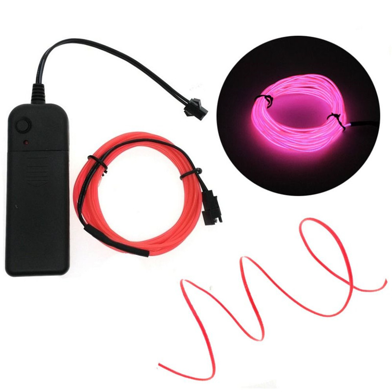 5m Neon Light Dance Party Decor Licht Neon LED lamp Flexibele EL Wire Rope Tube Waterdichte LED Strip Met controller