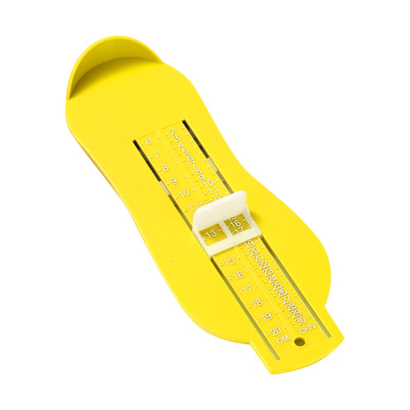 Regla para medir el pie para bebés y niños, medidor de tamaño, herramienta para medir la longitud de los zapatos, 1 unidad: yellow