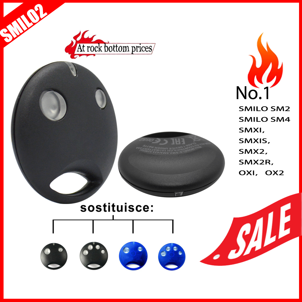 NICE SMILO SM2 / NICE SMILO SM4 Garage Remote Control 433.92MHz Rolling Code Gate Door Opener