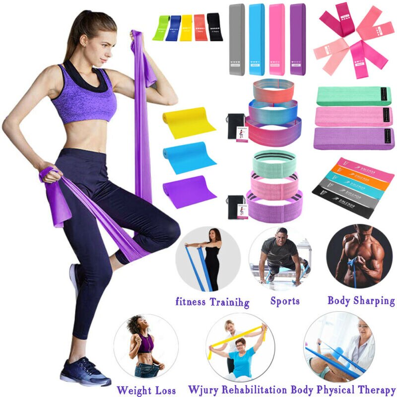 6 Nível De Resistência Bandas De Loop Exercício Home Fitness Gym Látex Natural Conjunto Grandado 5781