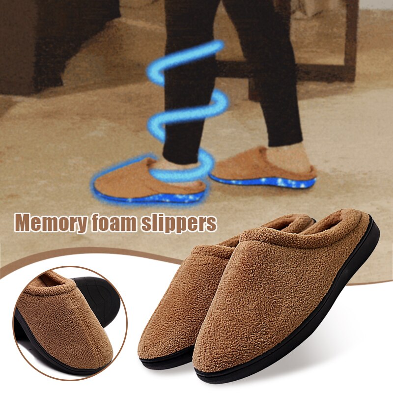 Winter Soft Relax Gel Slippers Memory Foam Comfy Warm Plush Slippers Home Unisex Shoes Casual Home Slippers Pantoufle Femme