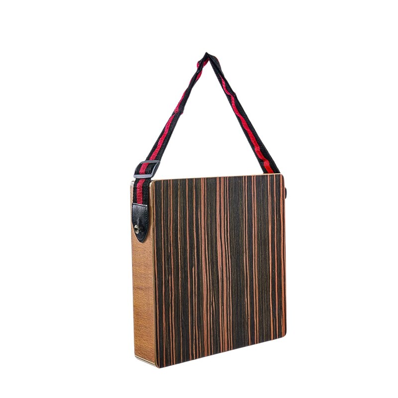 Wood Traveling Cajon Box Drum Stringed Persussion Instrument with Shoulder Strap: Default Title