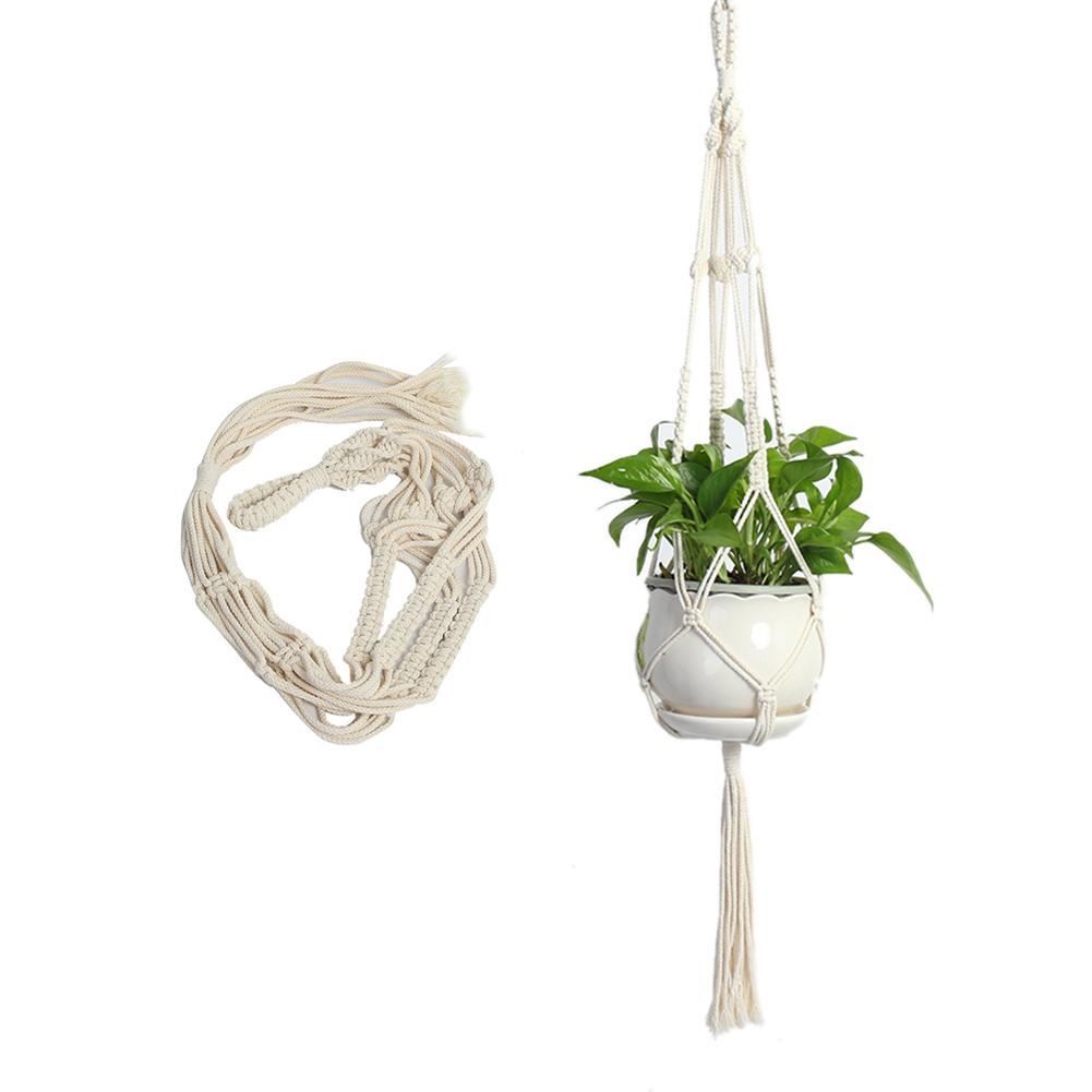 Macramé plantenhanger plantenbakmand touw pothouder hangende touwmand jute touw gevlochten hangend touw woondecoratie