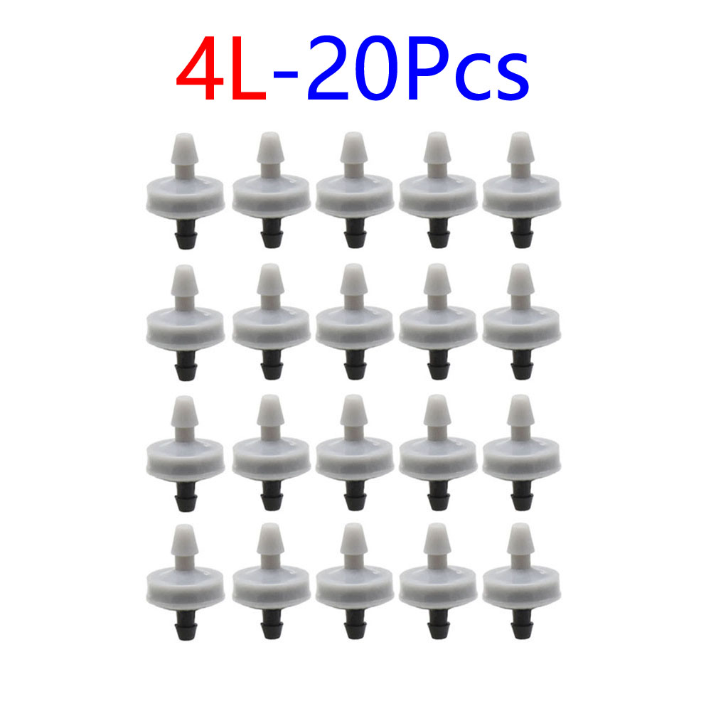 20Pcs 2L 4L 8L Steady Flow Dripper Automatic Pressure Compensation Regulataion In Dripper Garden Agriculture Drip Fittings: 4L-A