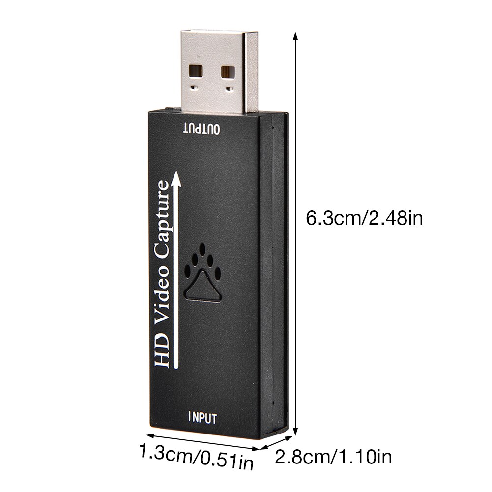 Video Capture Card USB2.0 Durable HDMI High-definition Live Recording Box For Gaming Teaching Video Conference