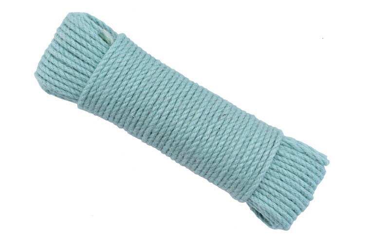 6mm brede naturfarve jute reb duty sejlgarn hamp snoet snor makramesnor diy håndværk håndlavet dekoration kæledyr ridser 20m: Blå