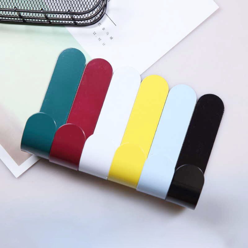 Long Hooks Self Adhesive Clothing Display Racks Key Holder Wall Hooks Coat Hanger Cap Room Door Decor Bag Holder No Punching