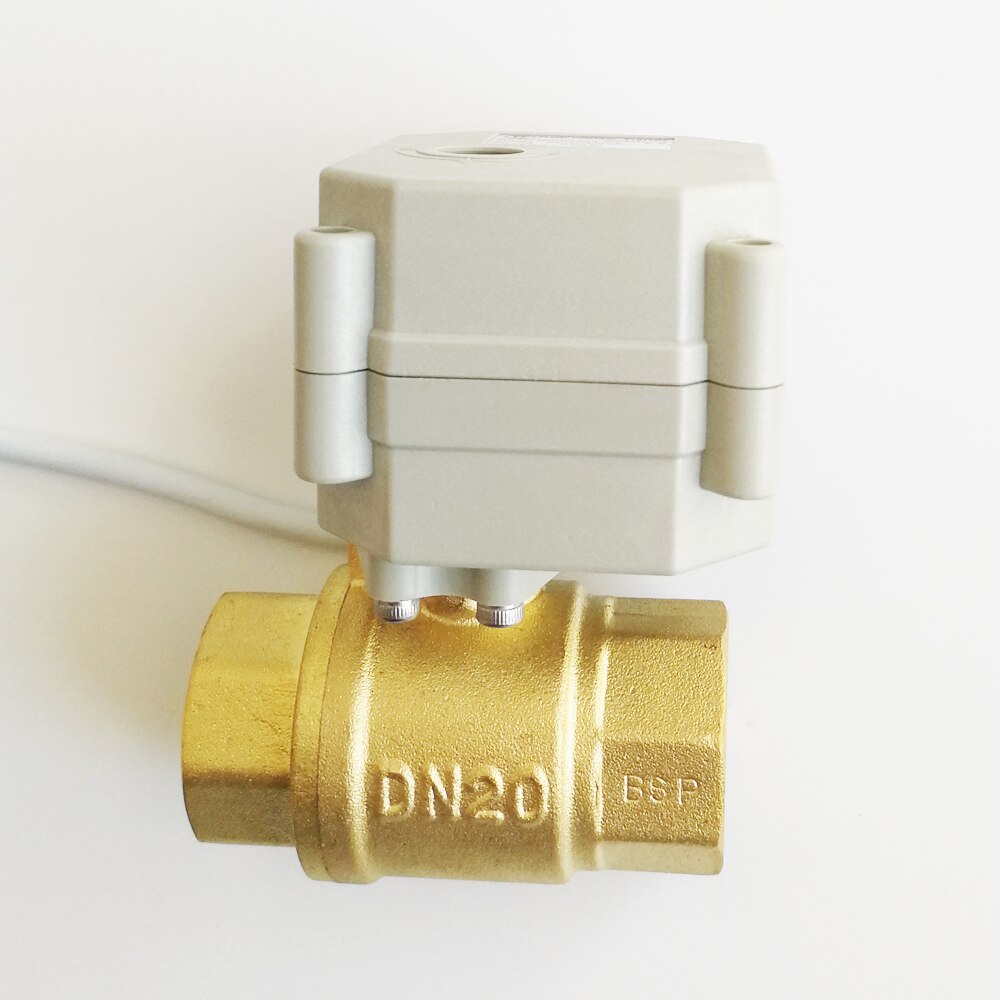 Full Port Brass 3/4'' normal open/close electric valve AC110V 220V 12V 24V motor operated valve DN20 electric motorized valve