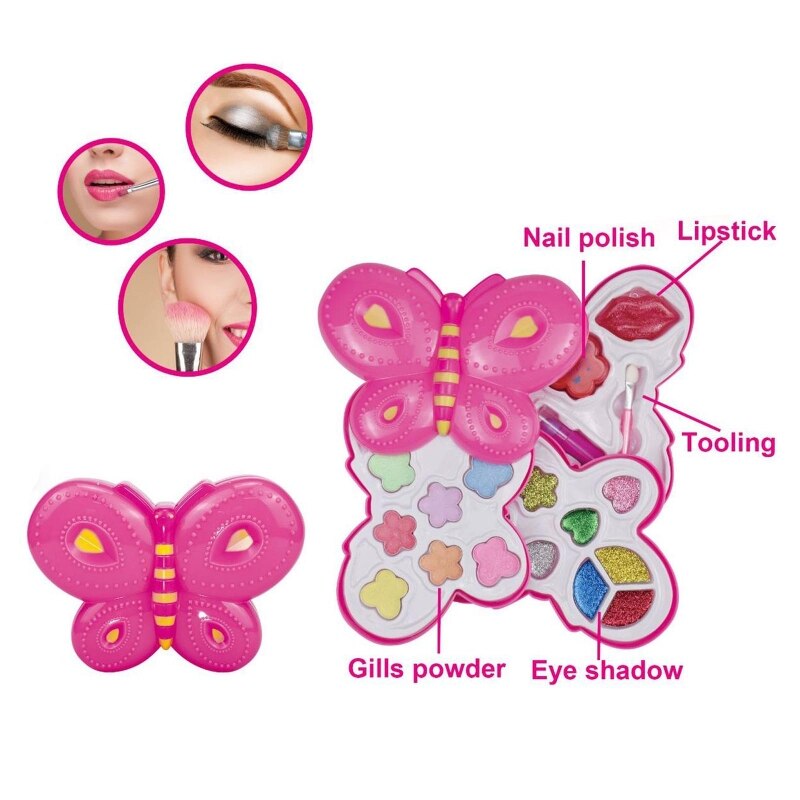 Miniatur-kompaktkoffer, rollenspiel-machen-hoch-spielzeug, kosmetik-schönheitsset für Teenager-mädchen