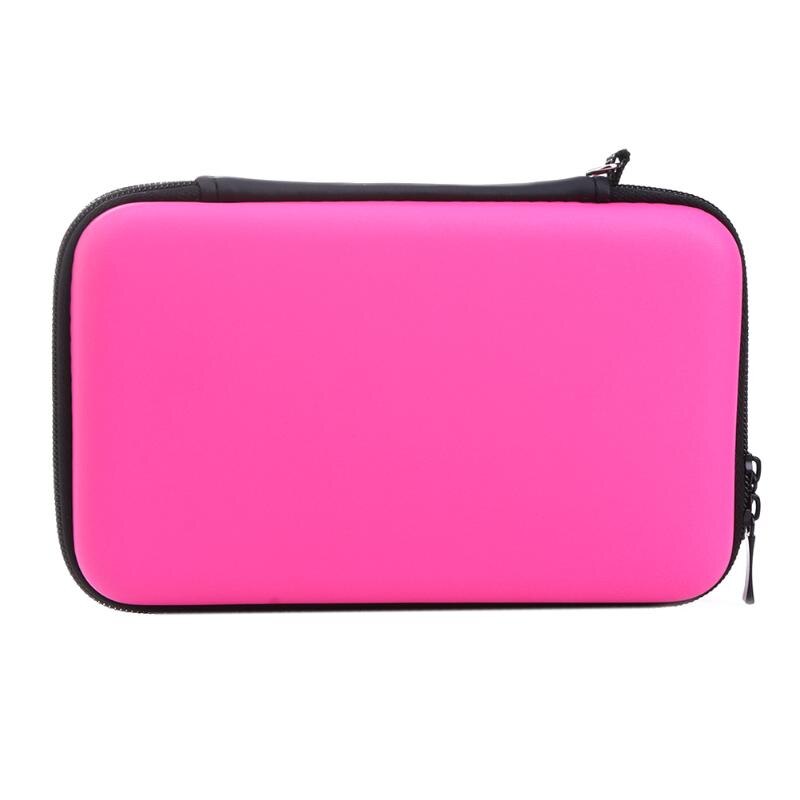2 cores eva pele carry caso duro para 3ds xl caso portátil bolsa saco de viagem caso capa para nintendo 3ds xl ll acessórios do jogo: Rosa