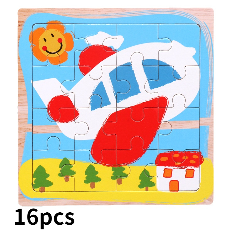 Rompecabezas de madera para niños de 2, 3, 4 y 5 años, juguetes para niños, juego de juguetes educativos para preescolar, rompecabezas de animales para niños y niñas, 9/16: Negro