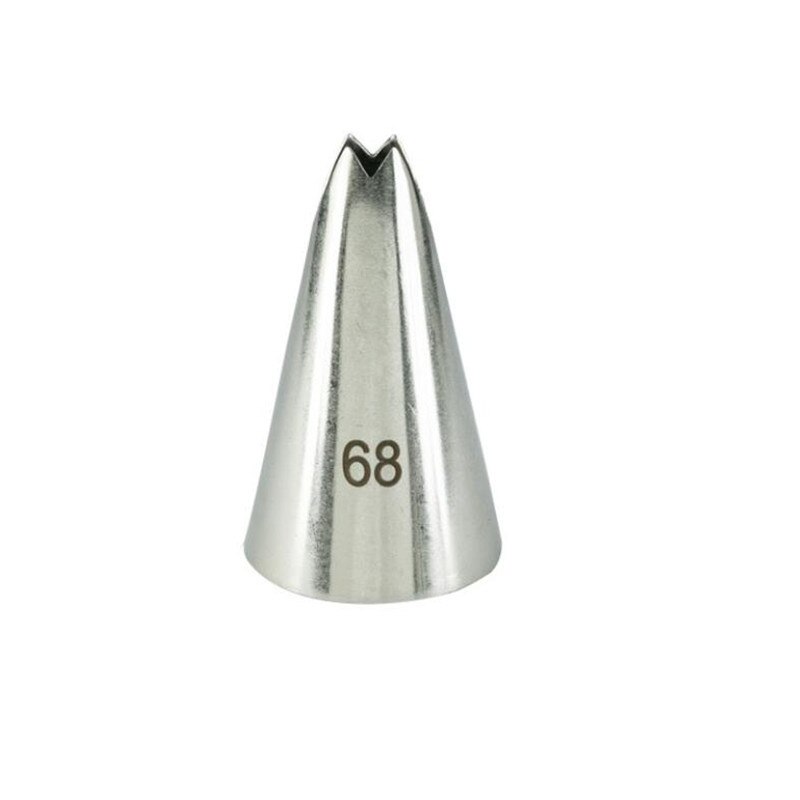 #68 Lily & Leaf Nozzle Icing Piping Nozzles Lily Petal Decorating Tips Sugarcraft Cake Decorating Tools Baking & Pastry Tools: Default Title