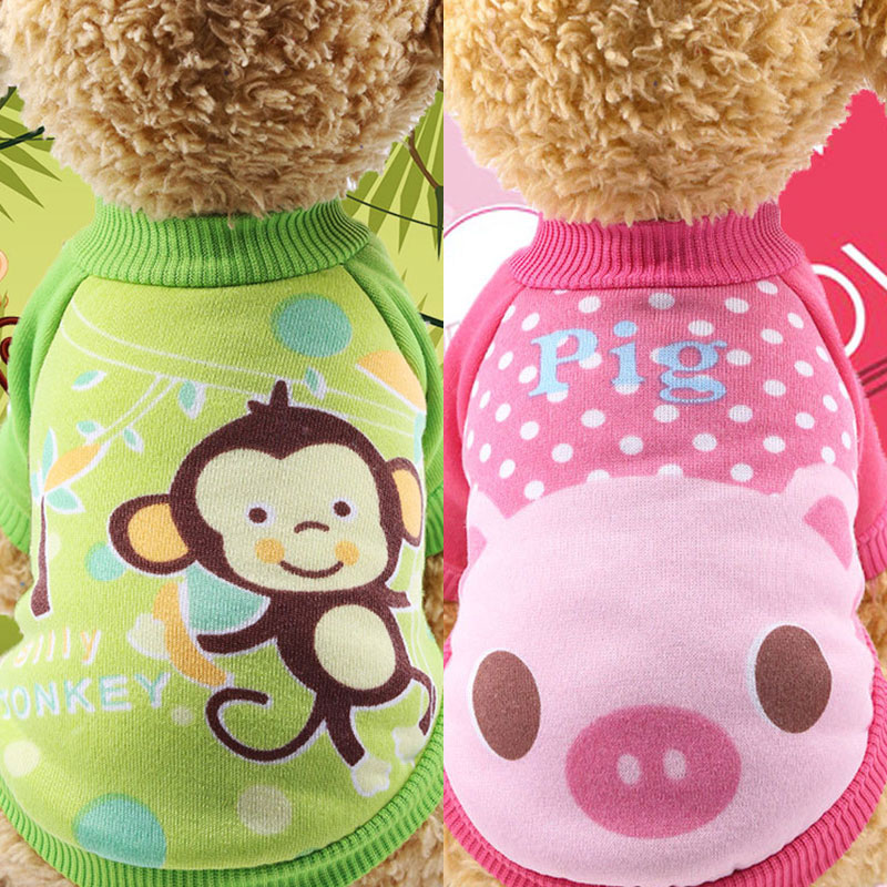 Outono inverno animal de estimação camisola macaco porco imprimir moda roupas para cães quente macio para animais de estimação roupas para cães moda filhote de cachorro roupas de alta qualidade