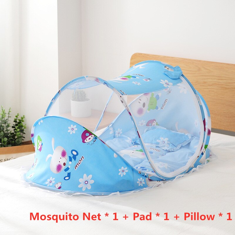 Sommer baby sengetøj krybbe net sammenfoldelig baby myggenet åndbar seng madras pude nyfødt kølig mat og kølig pude: 3