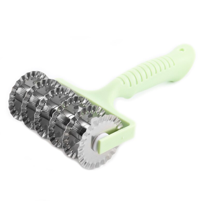 Rvs Rooster Roller Cutter Keuken Pull Netto Pizza Mes Wiel Pasta Deeg Biscuit Pie Keuken Bakken Tool Cutter: A