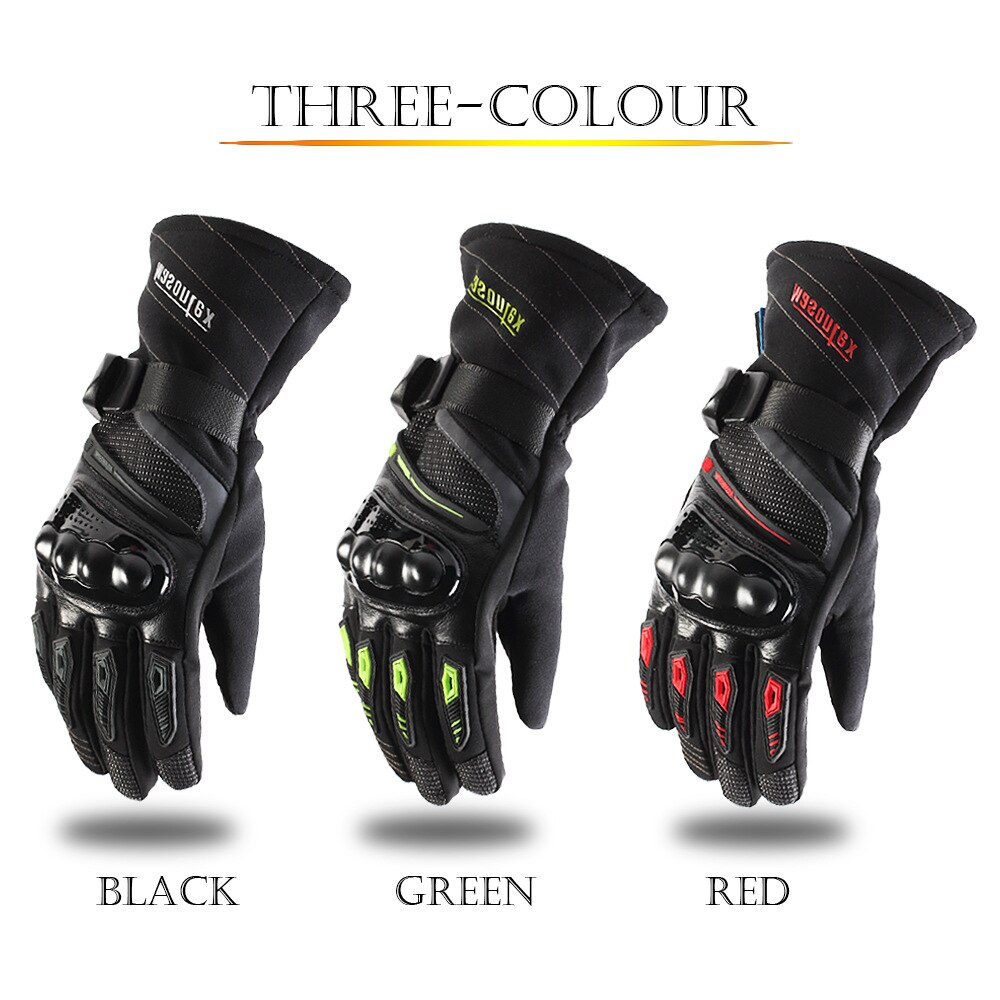 Masontex vinterhandsker motorcykel mænd vandtætte touch screen moto handsker motocross off-road handsker motorcykel helfinger handsker