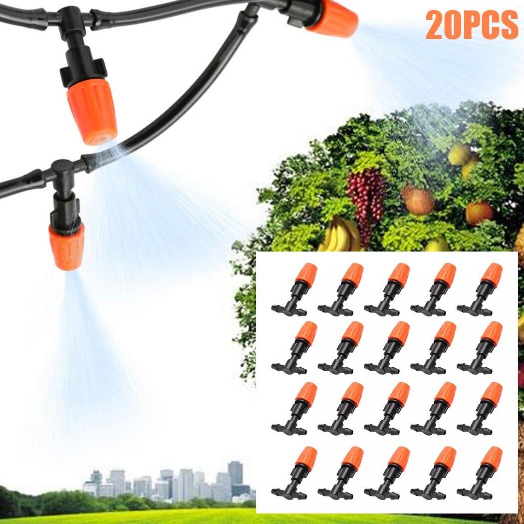 20PCS Adjustable Sprayer Suits Dedusting Humidifying Used For Cooling Can Turn Off Alone Garden