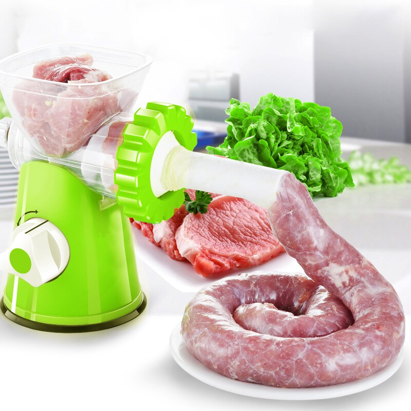 Manuell kjøttkvern maskin nøtteskjærer fiskepølse sveiv kjøttkvern grønnsaker food processor multifunksjonell kjøkken kjøttdeig lage