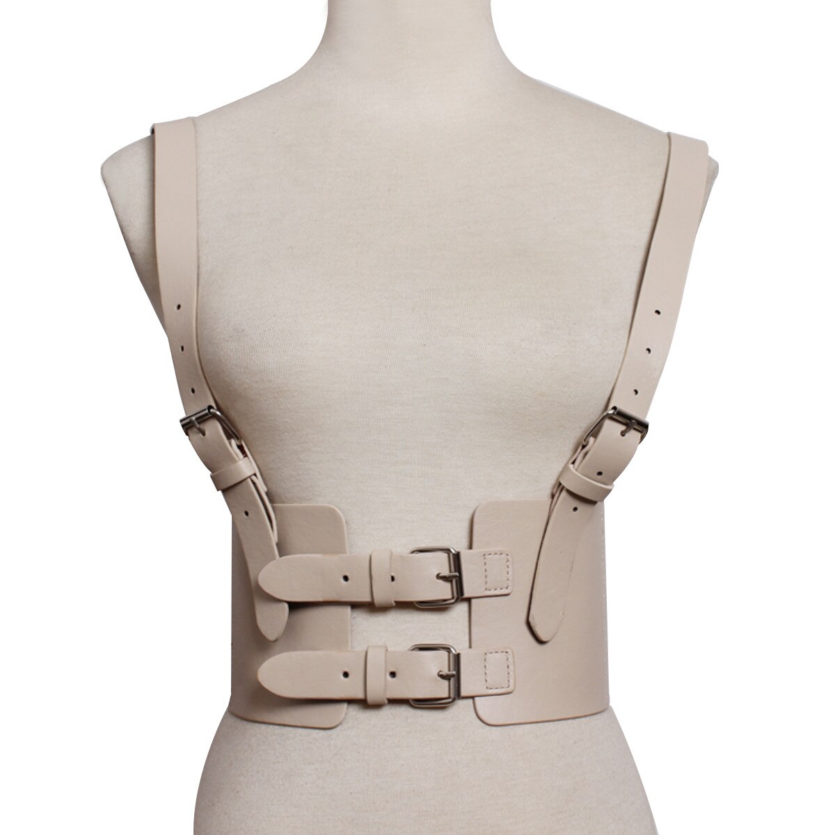 Correa de Steampunk para mujer arnés Vintage Cincher cintura con correas corsé ancho cinturón accesorios de ropa cinturones