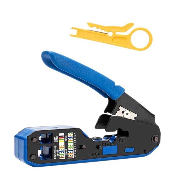 RJ45 Crimping Tool Kit Stripping Pliers CAT5 CAT5e CAT6 Crimping Pliers RJ11/RJ12 6P 8P Modular Crimper Cable Stripping Pliers: B