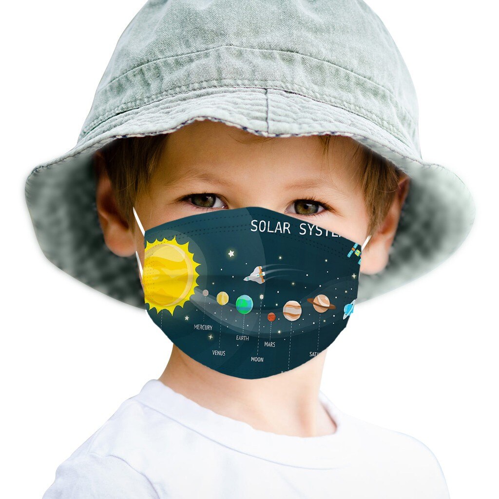 Enfants jetables masque de dessin animé impression masques respirants pour la Protection des germes enfants visage Maks drapeau Bandana
