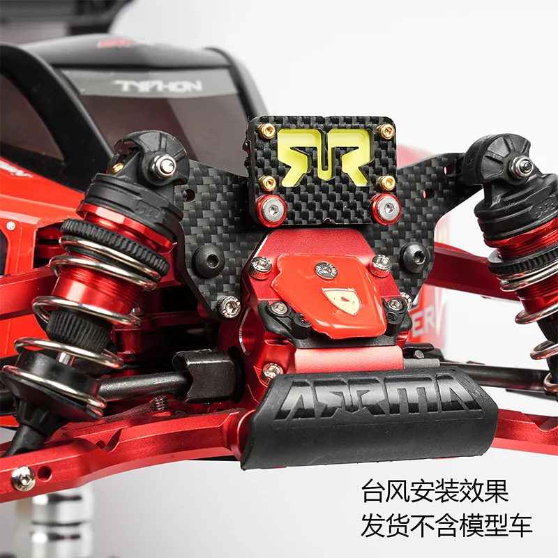 LED Simulatie Koolstofvezel Koplampen voor 1/8 ARRMA TYPHON 6S V4 V5 TLR TUNED 4X4 BUGGY Auto