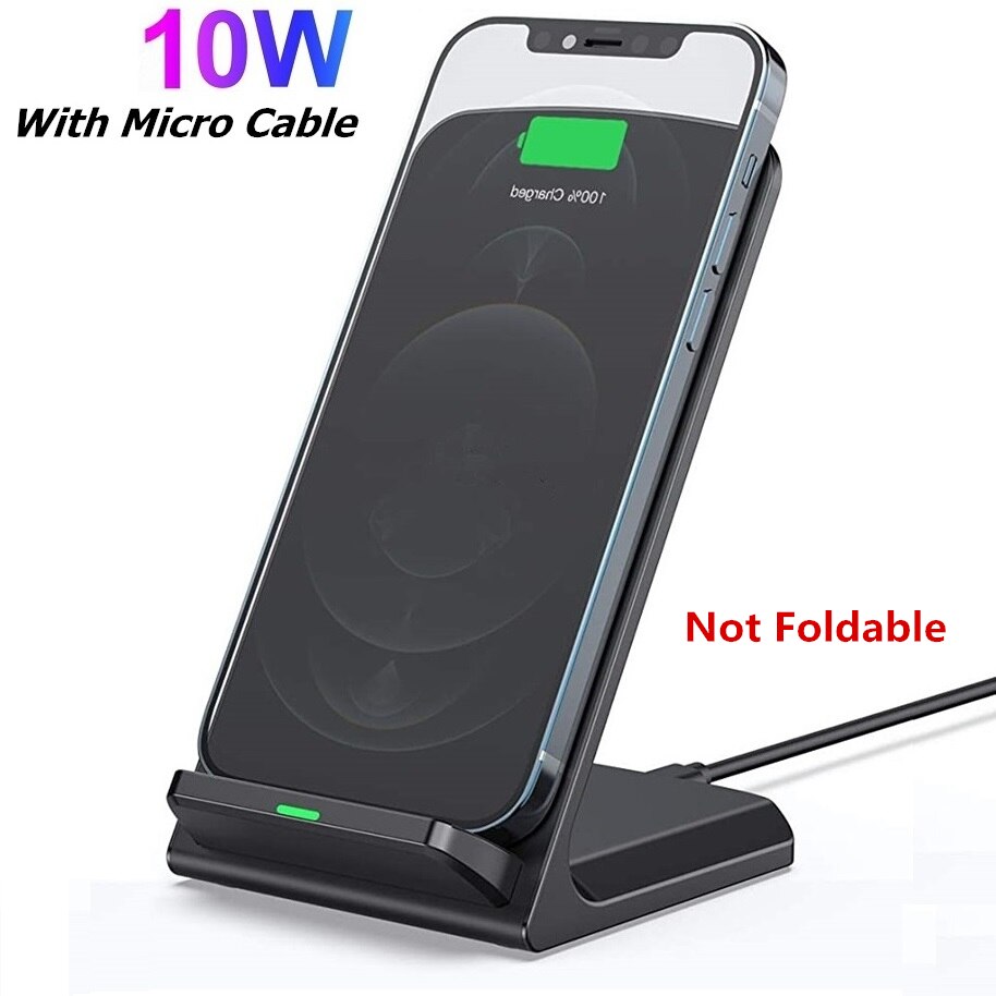20W Fast Qi Wireless Charger 2 in 1 Induction Charging Stand For Samsung S10 S20 S21 For iPhone 13 12 11 XS XR X 8 Airpods Pro: 10W Only Phone