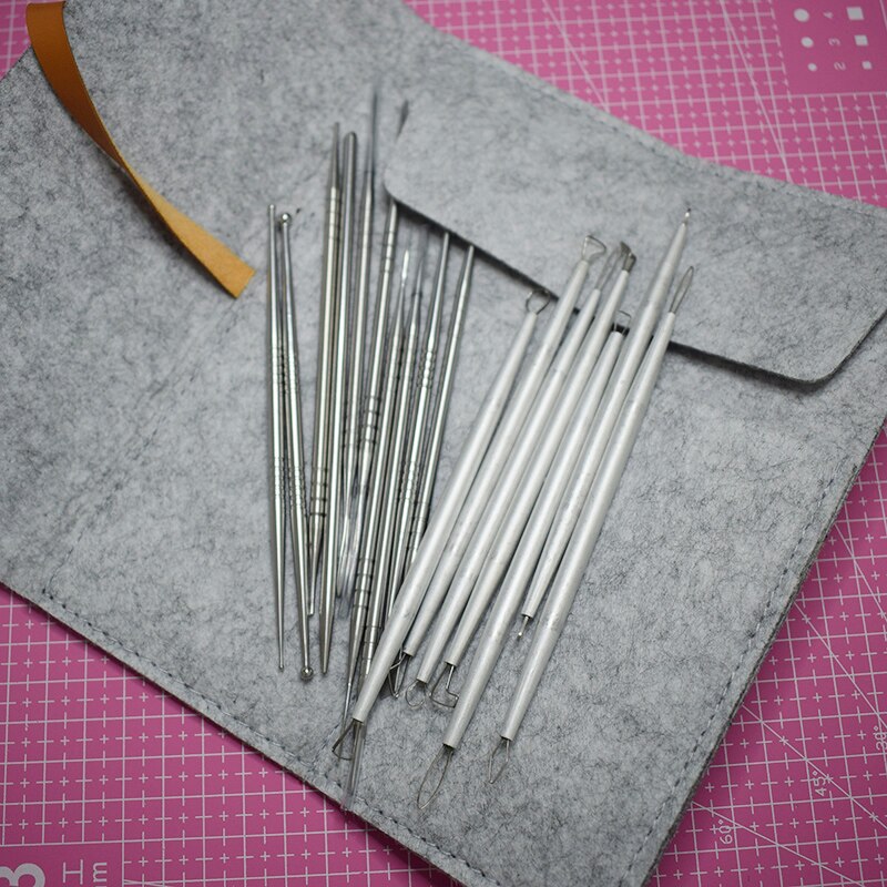 Stainless Steel Polymer Clay Tools Pottery Ceramic Carving Wire End Mini Loop Ribbon trimming for model Detail Sculpting Tools