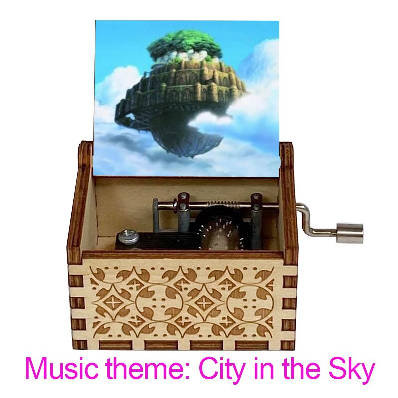 Wooden Music Box Carved Color 3D Printing Music Box Birthday Year: Green