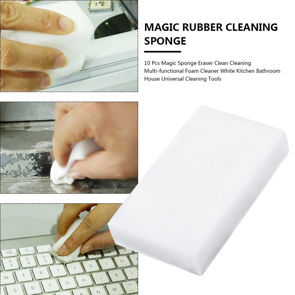 20 Pcs Magic Sponge Eraser Clean Cleaning Multi-functional Foam Cleaner White Kitchen Bathroom House Universal Cleaning Tools