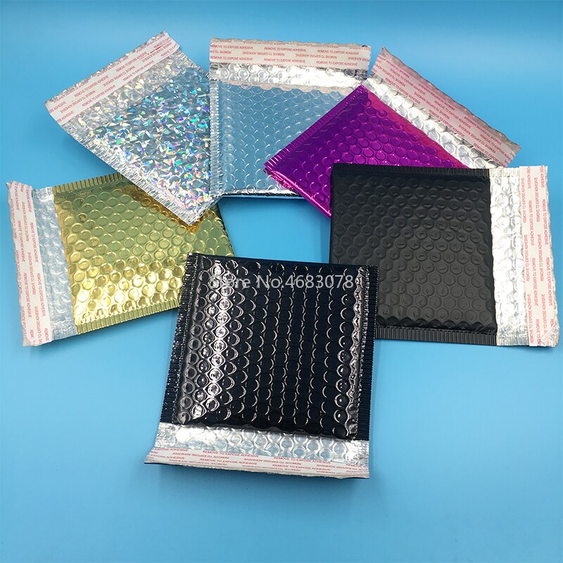 50pcs/lot Bubble Envelopes Bags Mailers Padded Envelope With Bubble Mailing Bag Business Supplies 15*13cm+4cm