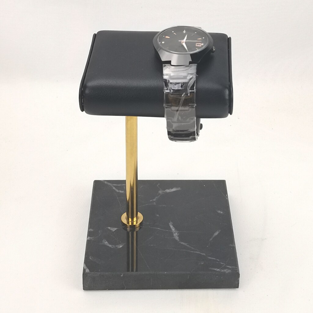 Marmer En Pu Lederen Horloge Houder Stand Opbergdozen Case Horloge Vitrine Sieraden Organisator